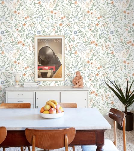 Papier peint floral Naphite pour masquer les imperfections du mur