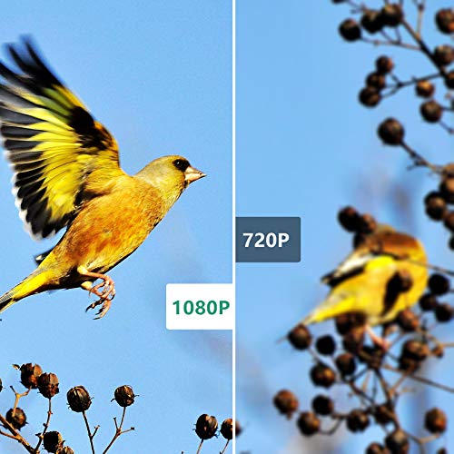 WiTi Outdoor Wireless WiFi Security Camera, with Wide View Angle 2.8mm Lens, 1080P FHD Surveillance Bullet IP Camera, Auto Night Vision and MicroSD Card Slot