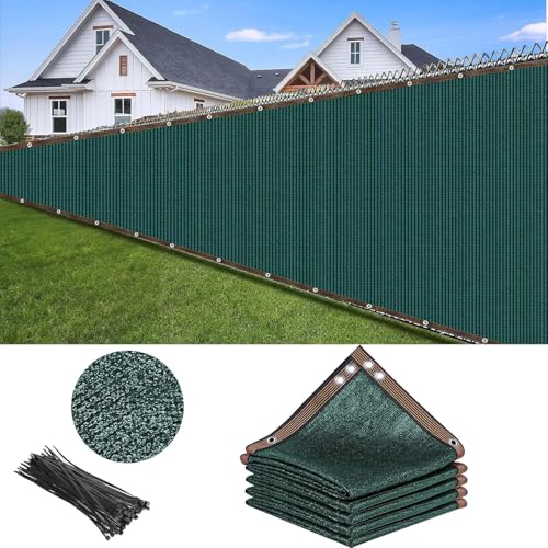 Malloom Grün Sichtschutz Zaunblende, 2x15m Zaunblende150 g/m² Schattiernetz Tennisblende, Windschutz UV-resistent Reißfest, mit Löcher und Kabelbinder...
