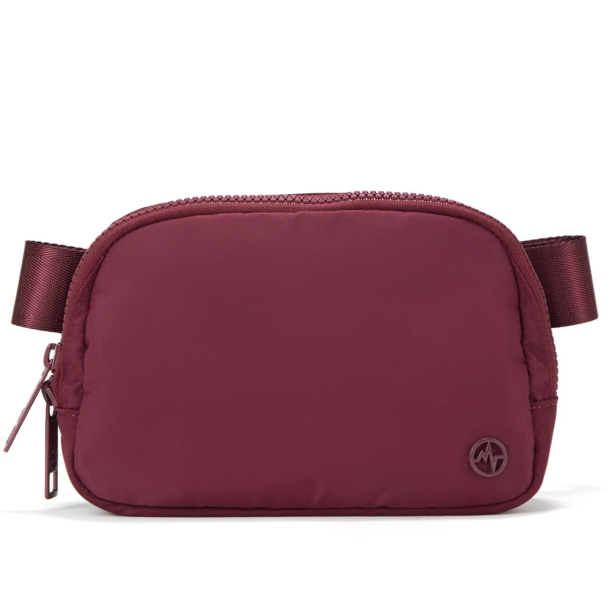 PanderTwo Way Zipper Fanny Pack Nylon Everywhere Belt Bag for Women, Water Repellent Waist Packs, Crossbody Bags with Adjustable Strap (Red Merlot).