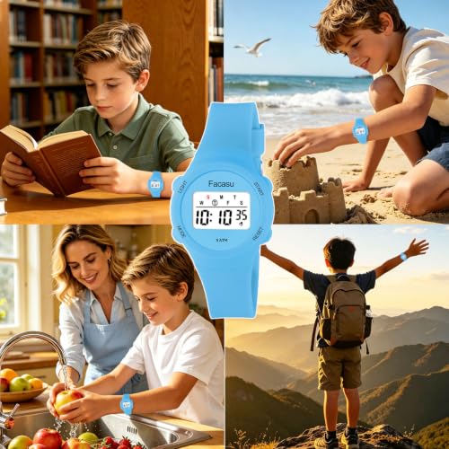 Image of Kids Digital Watch for Girls Boys,Children's Waterproof Colorful Light UP Outdoor Sport Watch with Stopwatch Alarm-Kids Gifts for Girls Boys