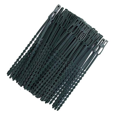 Si-maker 50Pcs Adjustable Plant Ties, Flexible Garden Soft Tie Plant Cable Plastic Twist Ties for Plant Support Cover