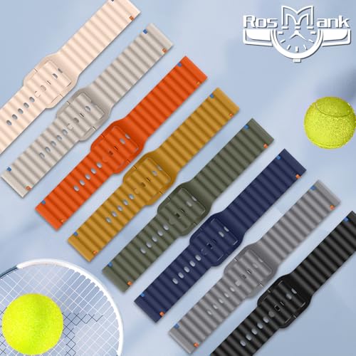 Image of 22mm Silicone Watch Band Compatible with Amazfit T-Rex 3 Pro 48mm /Balance 2 /Balance /Bip 6 /Bip 5 /GTR 4 /GTR 3 /GTR 2 /GTR 47mm, Wavy Replacement Strap for Amazfit Cheetah /Stratos 3 /2s