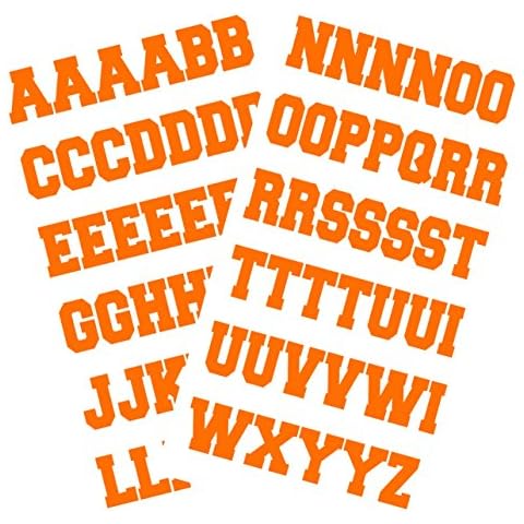 Sports Helmet Letters 1" by Chalkallaboutit® Baseball, Hockey, Football and Lacrosse (Orange) Cover