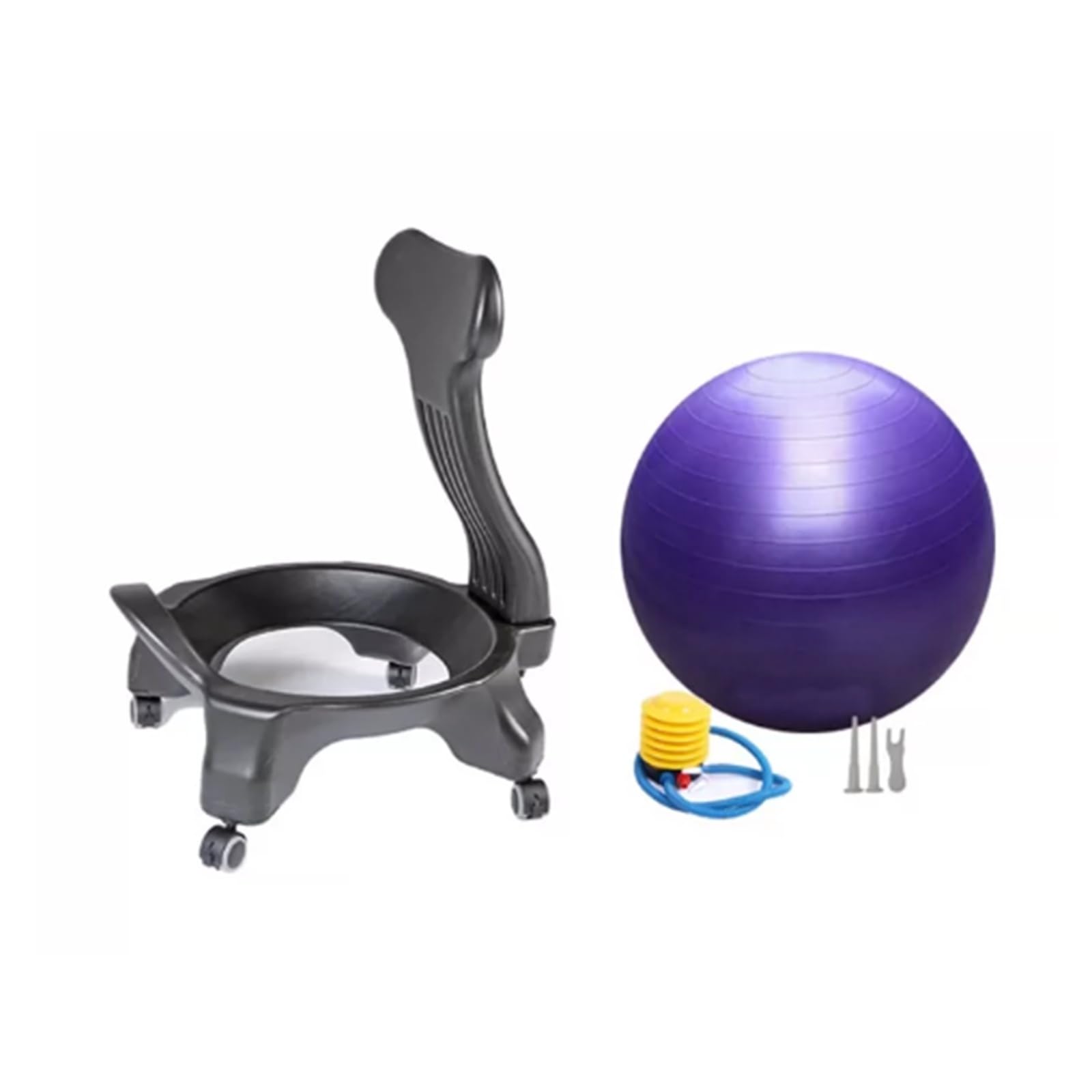 BZJPRFC Balance Ball Chair with Wheels and Back Support