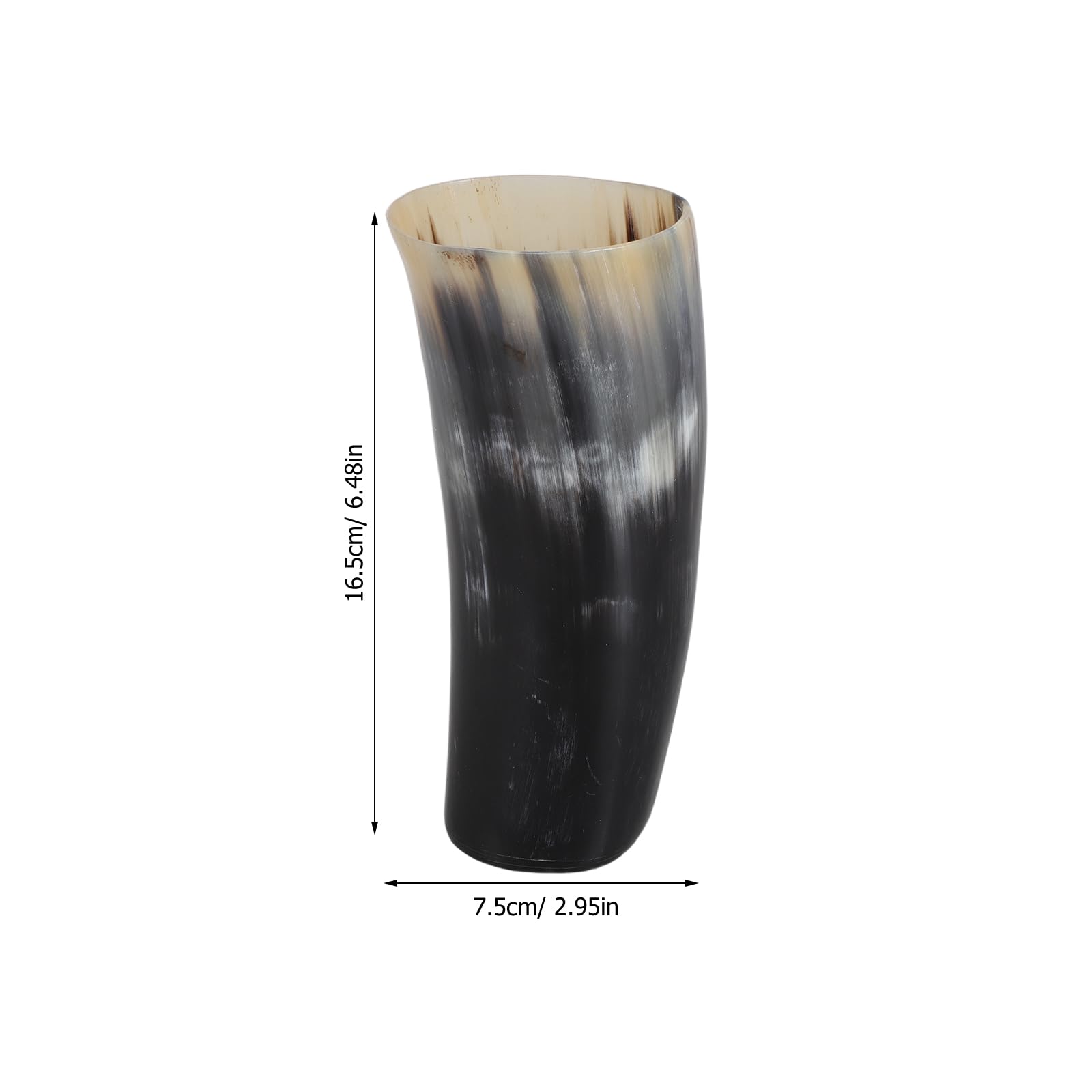 MAGICLULU Grande Boccale in Corno Vichingo per Birra Finitura Alimentare, Capacità Ampia e Design Medievale Rustico per Feste e Degustazioni di Vino