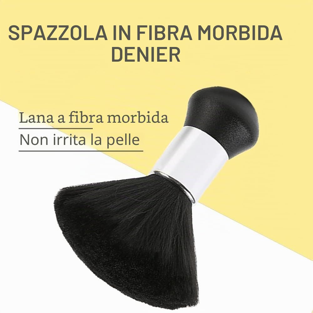Barbiere Collo Spazzola - Nero, Pennello da Parrucchiere per Salone