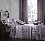 Dreams & Drapes - Hanworth - Easy Care Duvet Cover Set - King, Heather, Purple