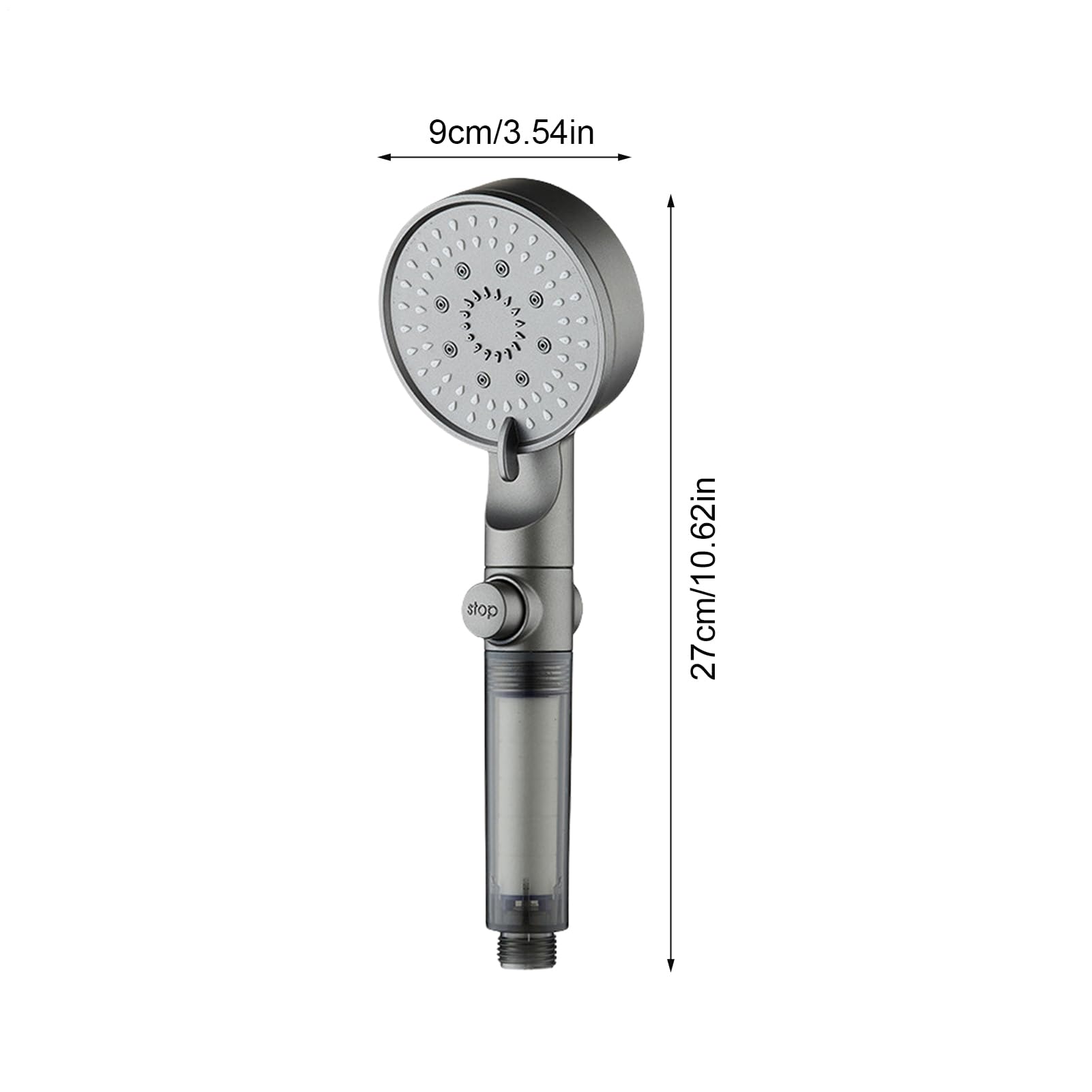 Soffione doccia filtrato | Soffione doccia filtrato a 5 modalità con palmare | Rubinetto spruzzatore regolabile per bagno, camper, casa, palestra, appartamento all'aperto dormitorio