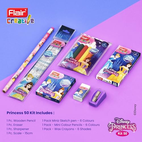 Image of Flair Creative Series Disney Themed Stationery Kits | Marvel Avengers, Mickey Mouse & Disney Princess | Smart Kit for Your Creative Need & Fun Learning | Ideal Gift Items for Kids | Pack of 3 Kits