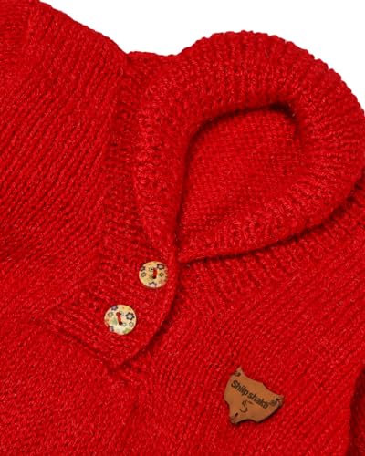 Image of Handmade Winter Wear Woolen High Neck Pullover Sweater for Baby Boys and Boys