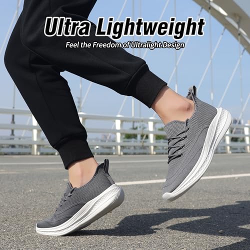 Image of VAMJAM Men's Running Shoes Slip On Walking Shoes Non Slip Lightweight Workout Breathable Gym Sneakers Fashion Mesh Sneakers