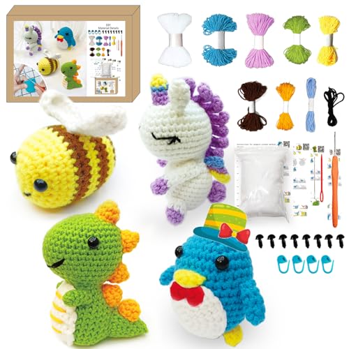 Kit De Crochet Manuel Kit Crochet Débutant - Créez Un Hérisson (crochets, Fils, Tutoriel Vidéo Inclus) Kit De Crochet Lycée