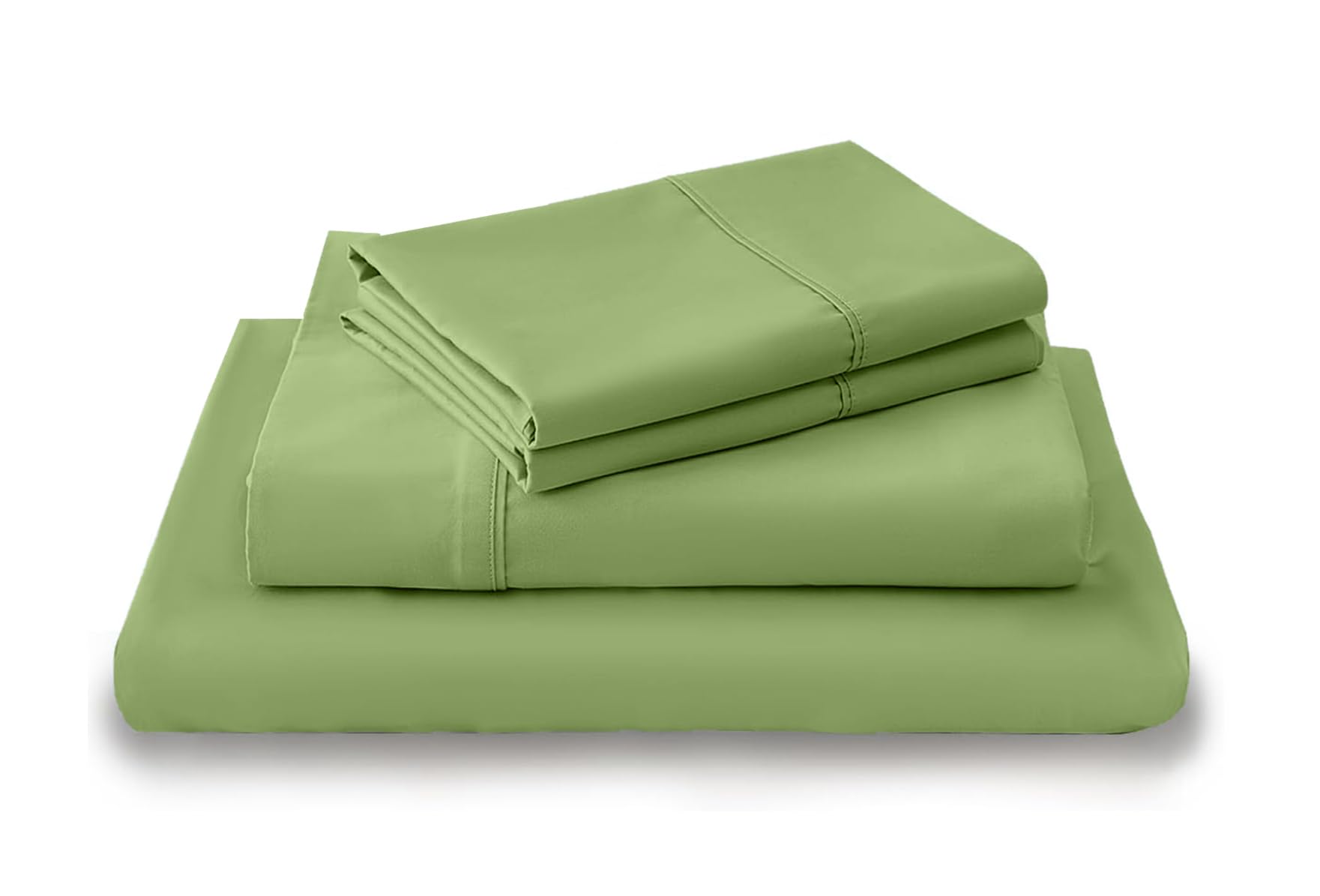 My-Dream-Giza-Bedsheets-Pillowcase, 100% Giza-Egyptian-Cotton Dreams Sheet Long Staple Cotton Sateen Weave Soft Feel, 19" Deep-Pocket Giza Pillow & Sheets - |Full-XL, Sage|