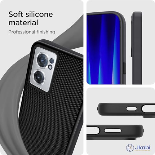 Image of Jkobi Back Cover Case for Oneplus Nord CE 2 5G (Textured Grip Design | Camera Protection | Slim and Light Weight | Soft Touch and Feel | Black)