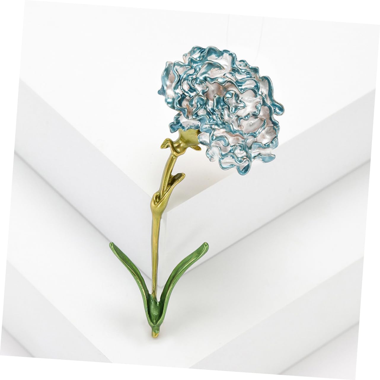 Broches Elegantes de peonías para Mujer, Reino Unido, Clavel, Solapa, Adhesivo, Sujetador, cárdigan, Clips, Chal, Esmalte, decoración, aleación Azul