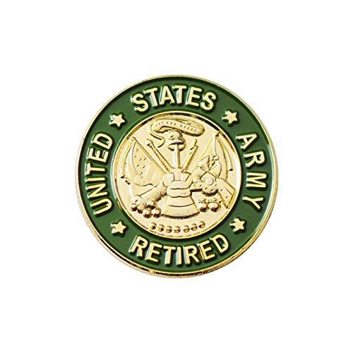 US Army Retired Veteran Enamel Lapel Pin 1