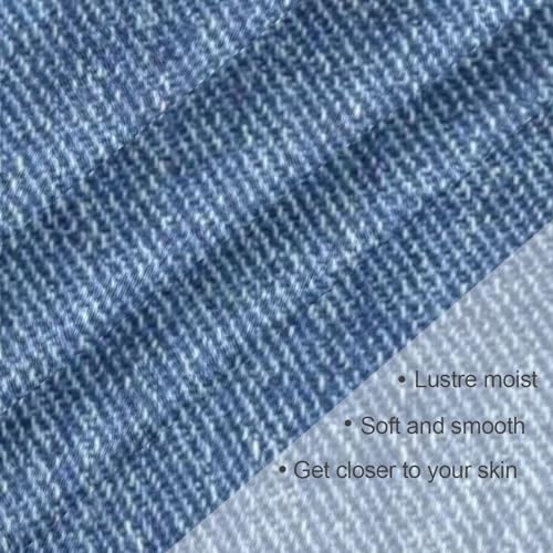 Yuiboo Blue Jeans Square silk Head Hair Scarf Shawls And Wraps Elegantes Winter for Winter bufanda para mujer elegante3