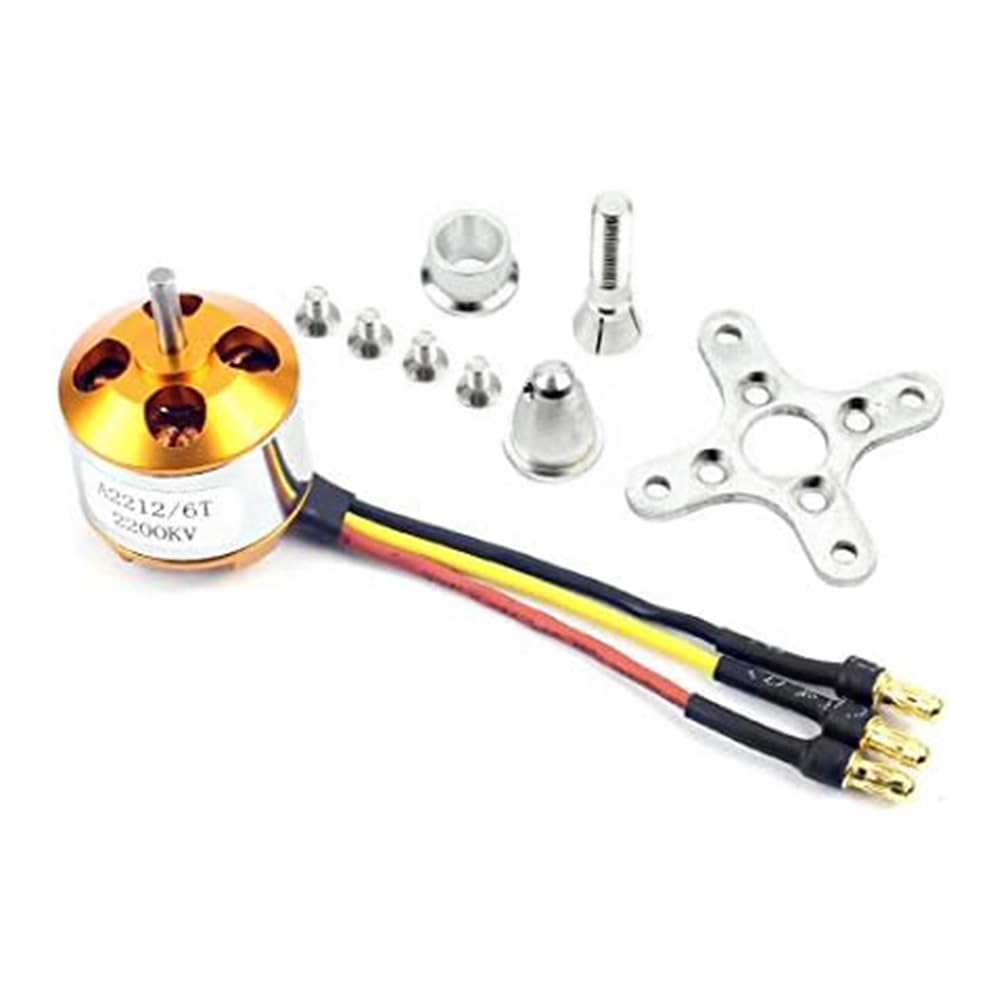 2Pack 2212 1400Kv/2200Kv Motor sin escobillas Outrunner con soporte 10T/6T + 30A ESC para piezas de repuesto de accesorios de aeronaves Rc Quadcopter UFO