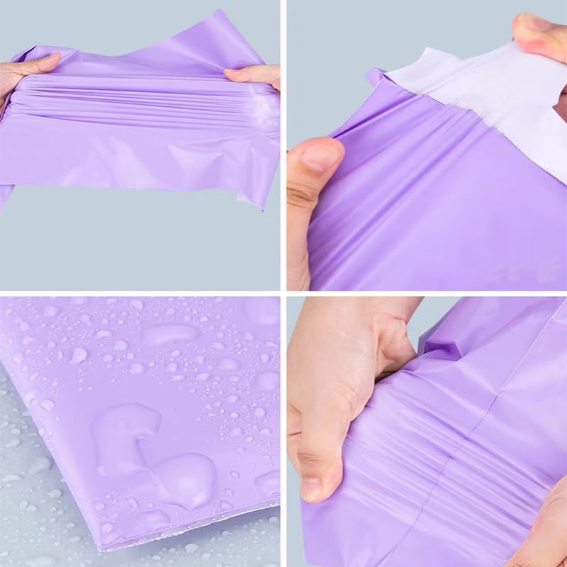 Enveloppe Plastique Expedition Sacs de courrier Portables Violets, 50 pièces, Emballage en Poly, Sac de courrier Express Auto-adhésif en Plastique, Pochette Postale(45x60CM 50PCS)
