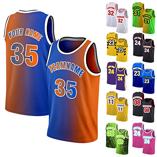 Custom Basketball Jersey Printed Personalized Team Jerseys Name Numbers Customized Sports Team Uniform for Men Women Youth