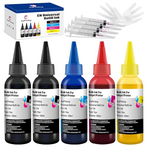 JoyPrinting Ink Refill Kit Compatible with Canon 275 276 250 251 270 271 280 281 260 261 1200 PG240 CL241 PG245 CL246 PG-275 CL-276 Refillable Ink Cartridge CIS CISS System with 4 Syringes (5 Pack)