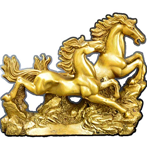 Ornement de cheval en cuivre pur pour un salon chic et luxueux