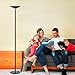 Floor Lamp, LED Torchiere Super Bright Floor Lamps, Dimmable 20W LED Floor Light with Touch Control and Wall Switch, Standing Lamp with Stepless Dimmer for Living Room and Bedroom. 90° Adjustable Top.