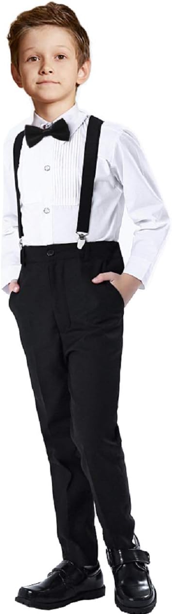 Boys Formal Suspenders Suits Set
