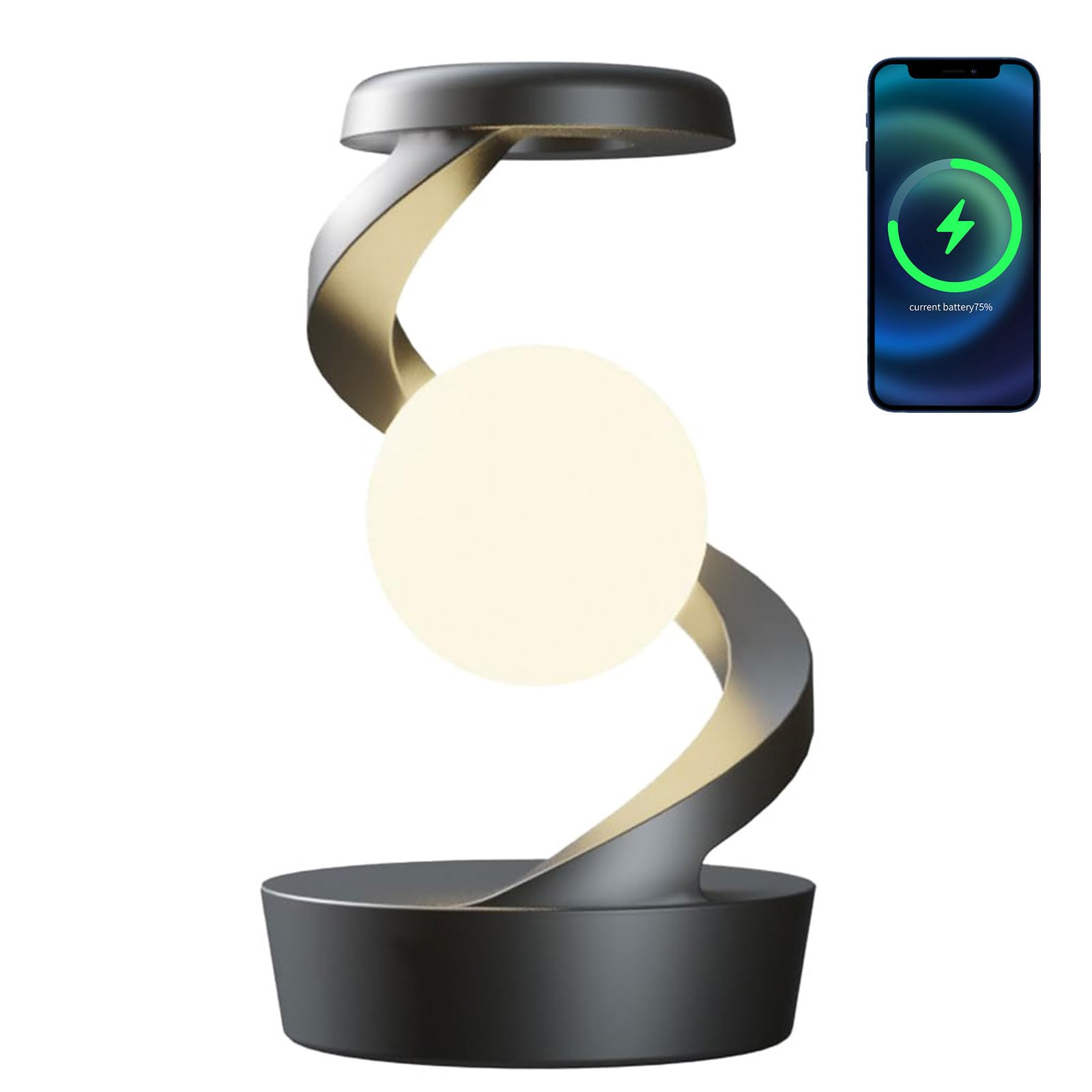 3D LED Lamp, Levitating Moon Lamp, RGB Night Light for Decoration and Gifts, Zero-Gravity Floating Desk Toy