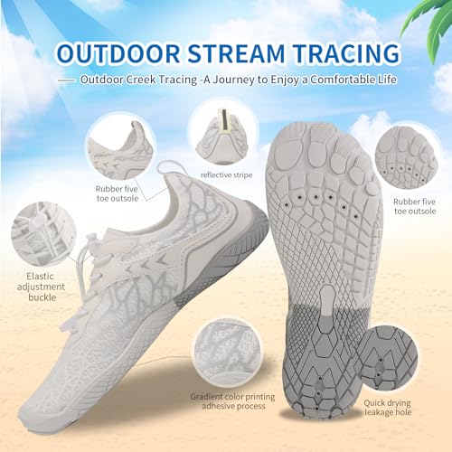 Image of Hike Barefoot Shoes Womens Men Footwear,Pro-Healthy&Non-Slip Water Shoe for Women Men, Quick Dry Wide Toe Box Beach Swim Athletic Sports Shoes Unisex