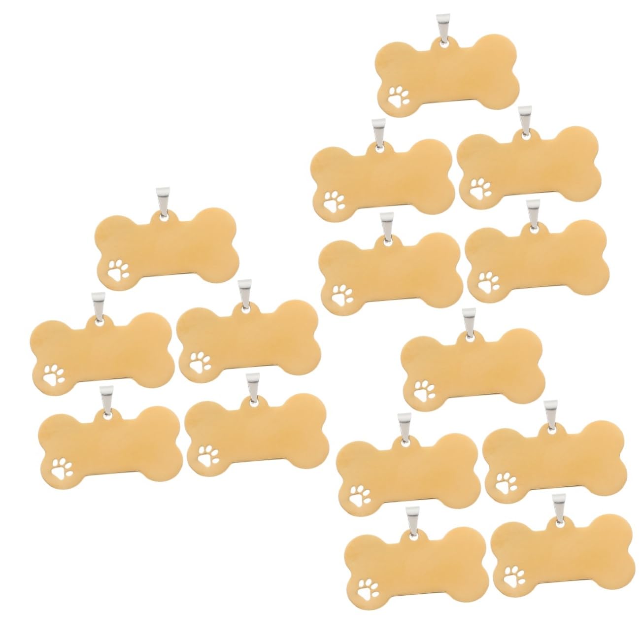 Sosoport 15stücke Edelstahl Hundemarken Im Cartoon-design Haustieranhänger Leere Namensschilder Für Hunde Langlebige Und Gravierbare Hundetags Für Ihre Vierbeinigen Freunde