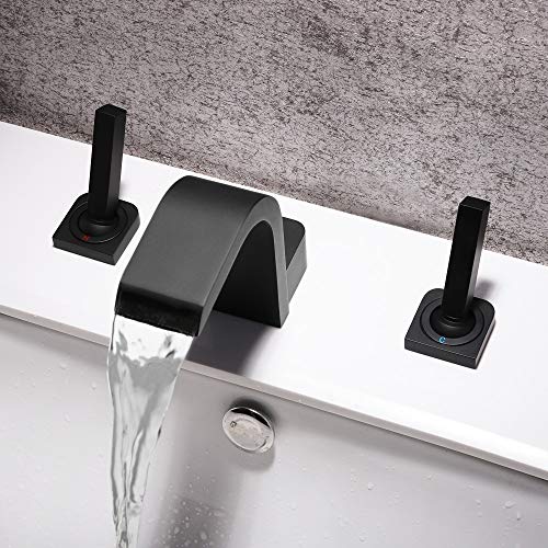 Robinet de lavabo cascade noir pour une salle de bain moderne et zen
