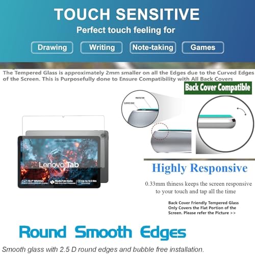 Image of Bigil Tablet Tempered glass Screen Protector Guard for Lenovo Tab 10.1 inch TB311XU