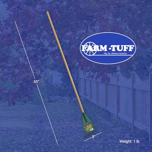 Rastrillo de Jardín FARM-TUFF 8 pulgadas con mango de madera 48" miniatura 6