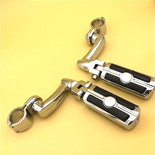 Miniatura 4 de HK Grupo de la motocicleta cromado Peg Kit de montaje Cráneo Zombie Pie Peg para bicicleta equipada con 1inch (1") 25mm Motor Guardia Marco frontal