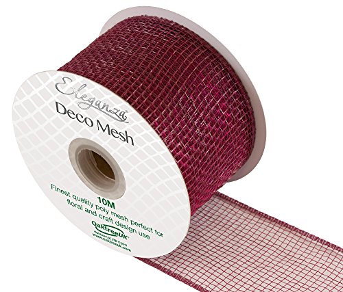 Eleganza DECO Mesh 63mm x 10m No.01, Burgundy, 10.5 x 10.5 x 6.5 cm