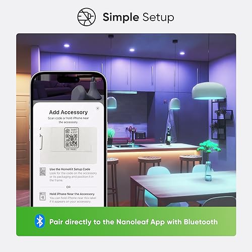 Image of Nanoleaf Essentials Smart LED Color-Changing Light Bulb (60W) - RGB & Warm to Cool Whites, App & Voice Control (Works with Apple Home, Google Home, Samsung SmartThings) (Matter BR30 (3 Pack))