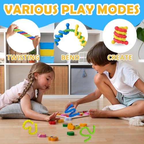 NICEIN Neuentwurf 4 Stück Fidget Toys Kinder, Hand Tangle Toy, Autismus Spielzeug, Sensory Toys, Anti Stress Spielzeug Kinder, Fidget Toy Adhs