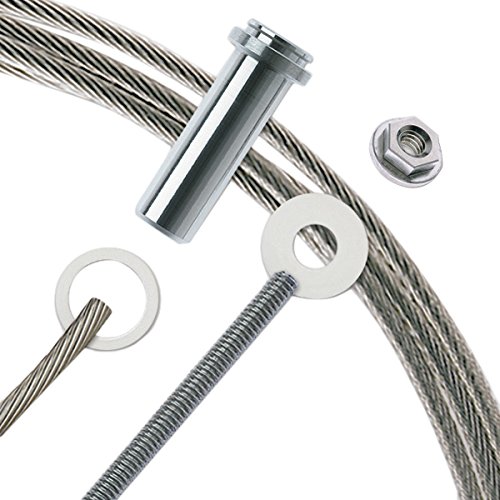 Feeney CR-6915 Cablerail Assemblies for Metal with 4 1/4" Terminal, 1/4", 15' (Pack of 1)