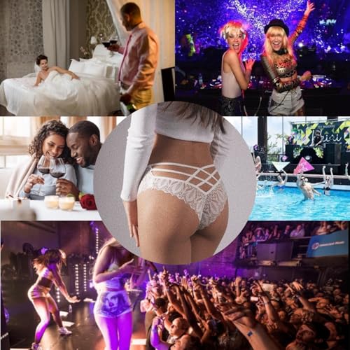 Culotte Sexy en Dentelle pour Femme, sous-Vêtements Bikini Slips Croisés Culotte Coquine Respirante Lingerie String – Image 7