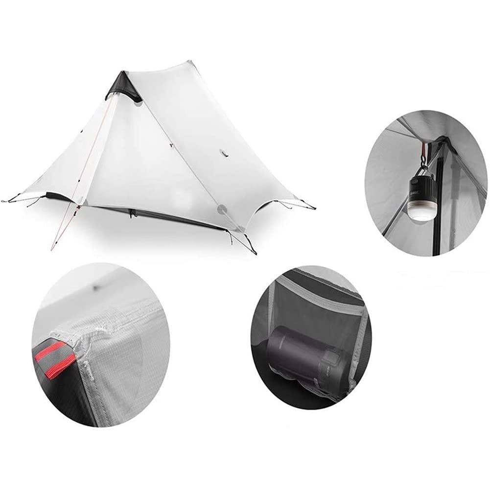 Tienda piramidal de Campamento Ultra Ligero Tienda Impermeable y sin Polvo a Prueba de Viento 2 Personas Familia Familia Viajes de Campamento Que habita Cuatro Estaciones Household faucets