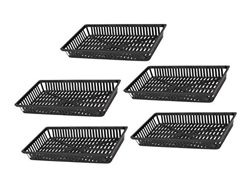 Teichpflanzkorb quadratisch für Unterwasser und Teichpflanzen 5 Stück - Schwarz