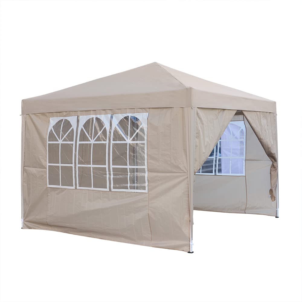 Panana 2.5 X 2.5m Pop Up Gazebo Waterproof Outdoor Garden Marquee Awning Party Tent Canopy and Carry Bag (Grey)