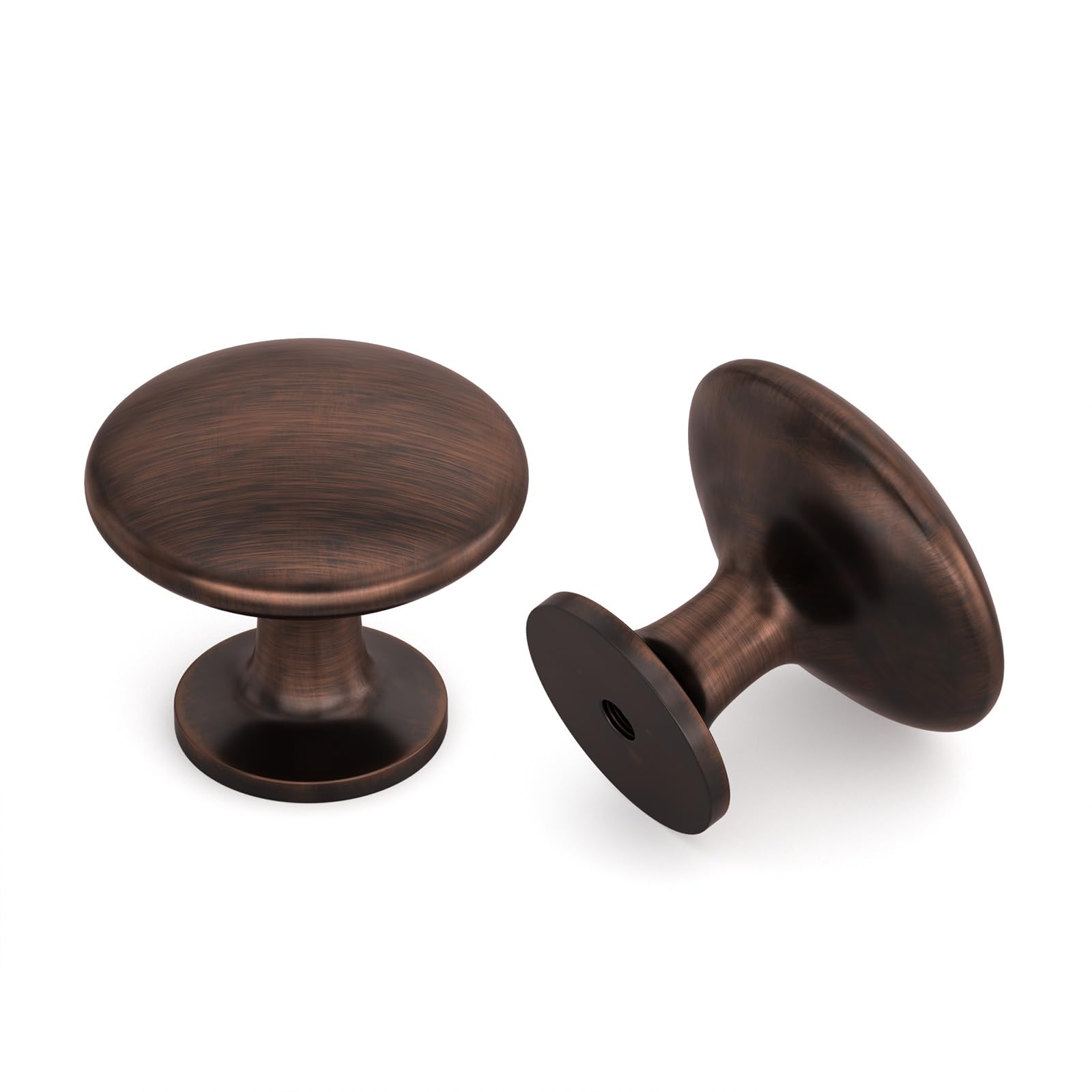 LONTAN 20 Pomos de Bronce Frotados Con Aceite para Muebles - Modernos para Cocina, Cajones, Puertas, Dormitorio y Baño