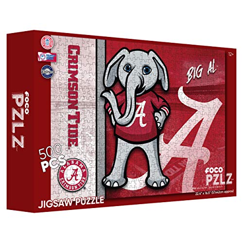 Image of FOCO NCAA Big Logo 500 Piece Jigsaw PZLZ