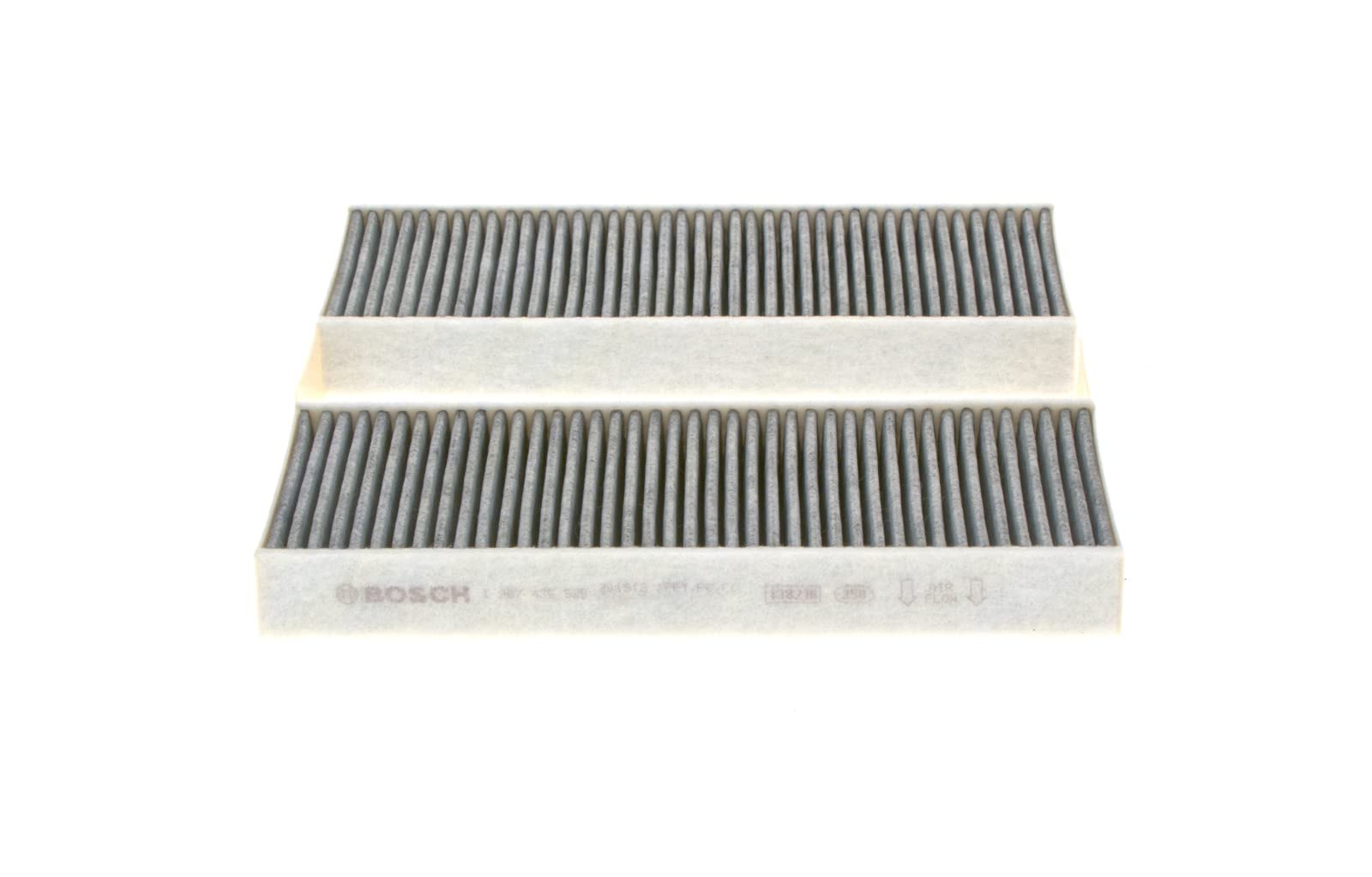 Bosch R5525 Filtre d'Habitacle à Charbon Actif de Remplacement - Contre les Mauvaises Odeurs, le Pollen et la Poussière pour un air plus pur à l’Intérieur du Véhicule - Jeu de 2 Filtres