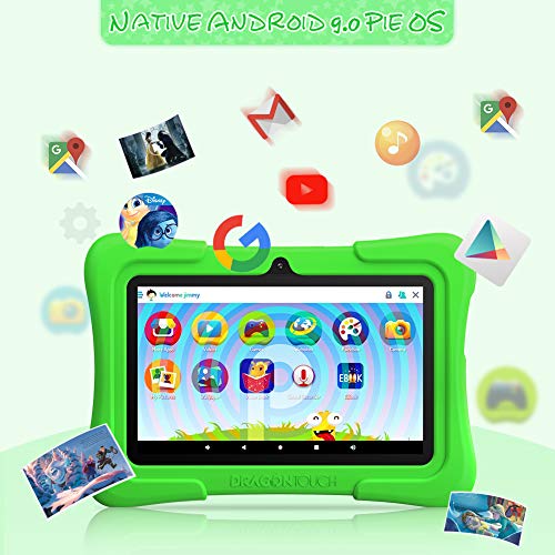 Image of Dragon Touch Y88X Pro 7 inch Kids Tablets, 2GB RAM 16GB ROM, Android 9.0 Pie Tablet, Kidoz Pre-Installed with Kid-Proof Case (Green)