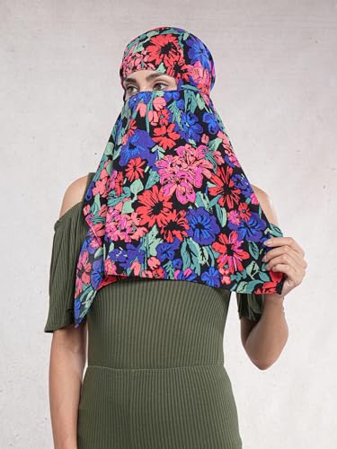 Image of Multipurpose Mask Cum Scarf for Women Cotton I Face Cover for Women I Sun Protection and Summer Wear Scarf