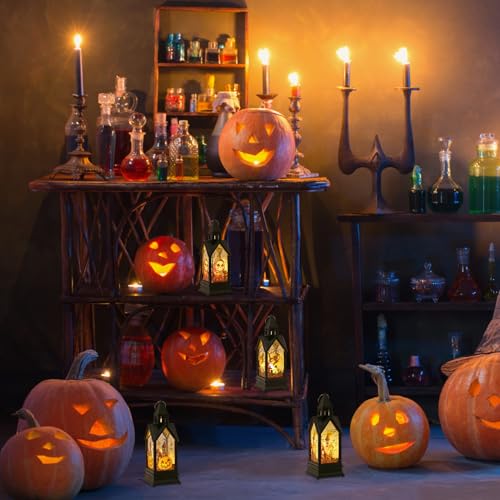 Faroles de Halloween LED para centro de mesa y decoración de ventanas 6